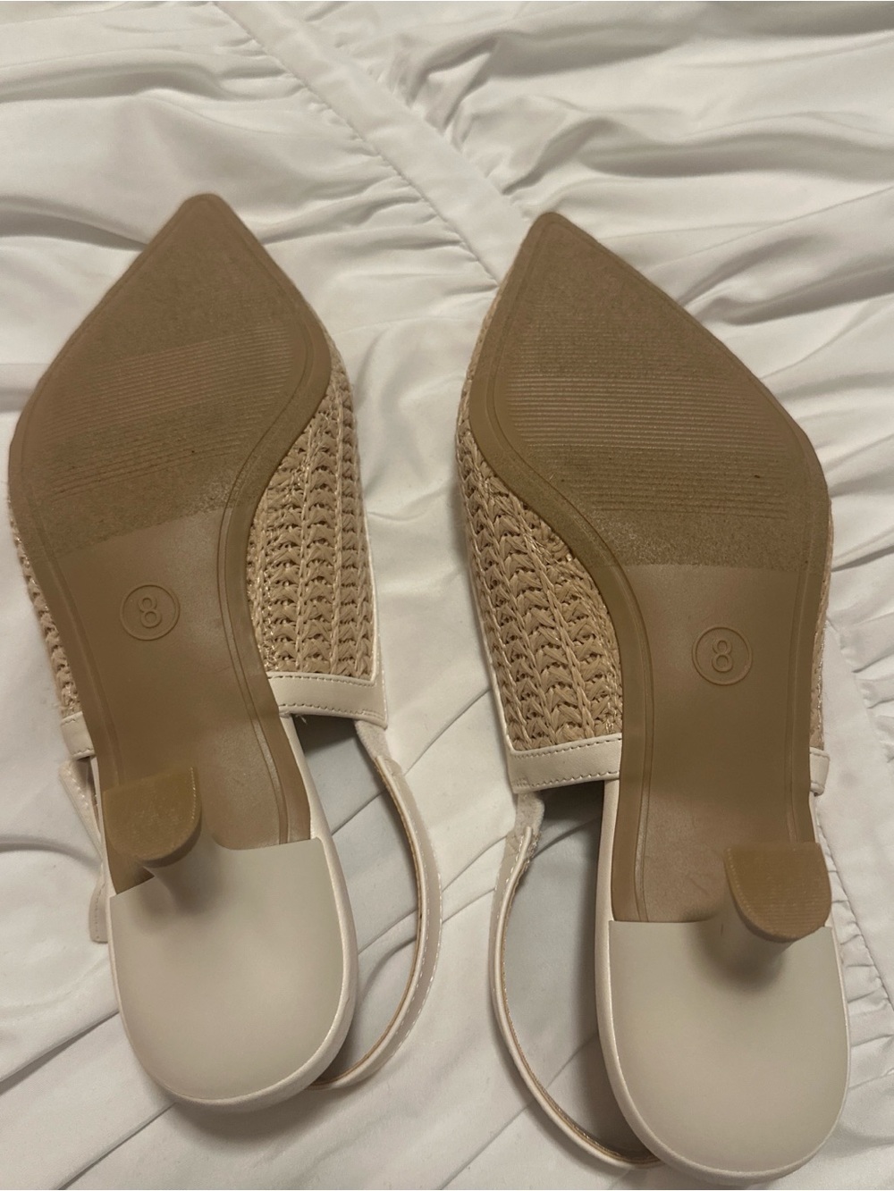 a new day Beige Woven Pointed-Toe Slingback Mules - Picture 3 of 3